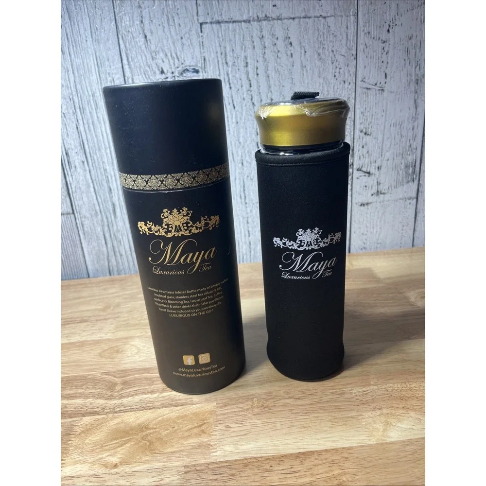 Wall Glass Tea‎ Infuser Bottle Travel Tumbler with
